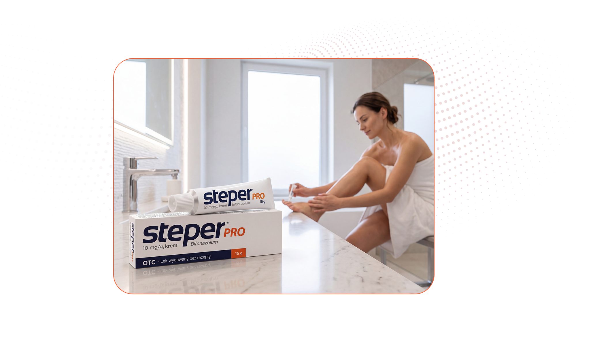 Kobieta stosująca Steper PRO krem
